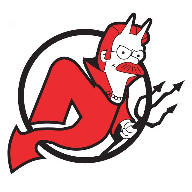 New Jersey Devils Simpsons fabric transfer